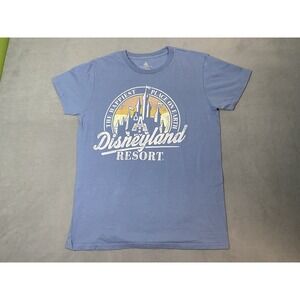 "The Happiest Place On Earth" Disneyland Resort Blue Short Sleeve T Shirt Size L